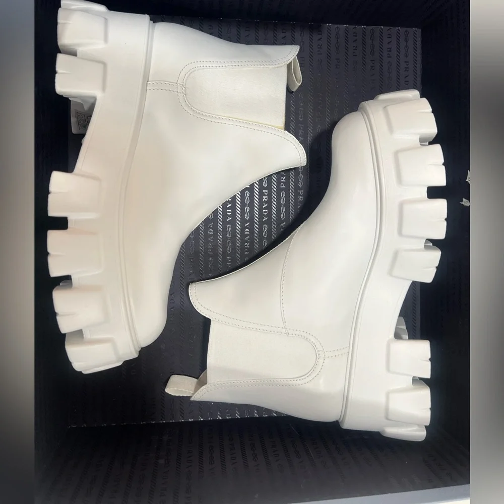 Prada Monolith Chelsea Boots - Picture 4 of 10